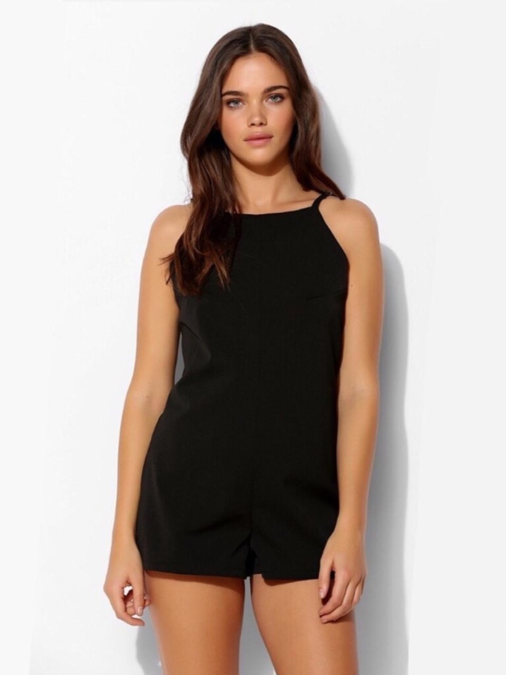 Stone Cold Fox Black Bullwhip Zipleg Romper